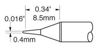 OKI METCAL - STTC-145P - 烙铁头 锥形尖头 0.4MM