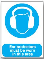 BRADY - M104G/S - 警告标志 EAR PROTECTORS MUST BE WORN(必须戴护耳器) SAV